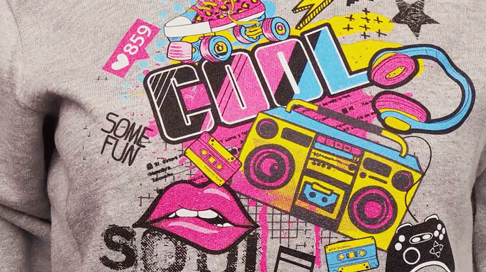 Cores vibrantes na impressão DTG