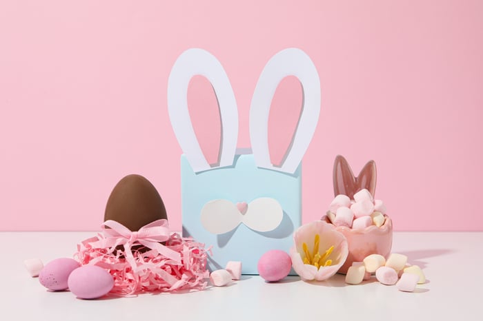 Embalagem de coelho para a Páscoa