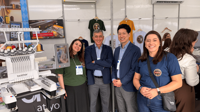 Equipe Brother apresenta a PR1060W na Febratex