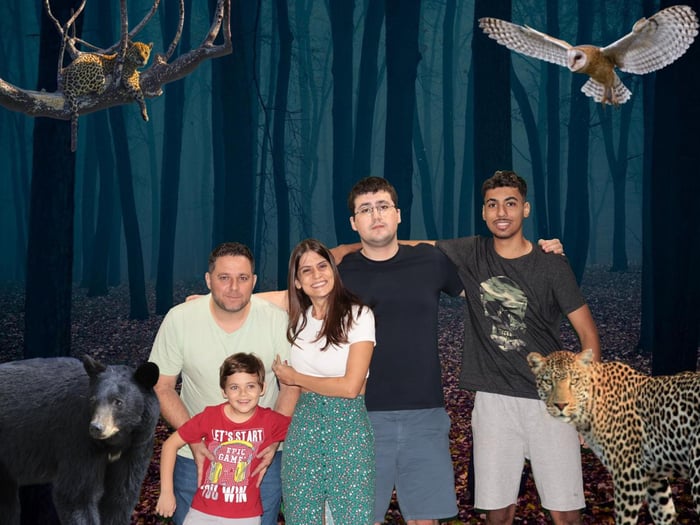 Influenciadora Brother Pam Andrade com sua família