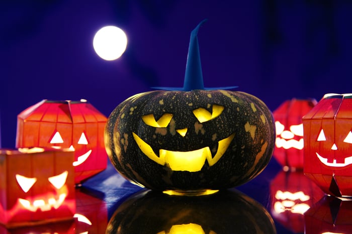 Lanternas de papel para decoração de Halloween