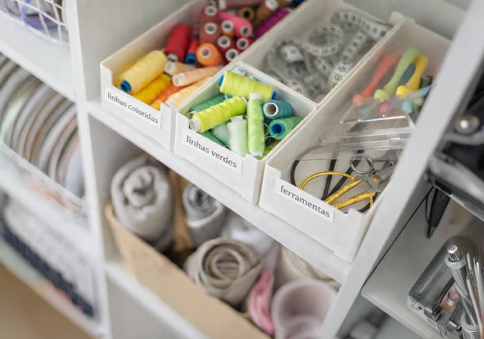 Organização do ateliê de costura