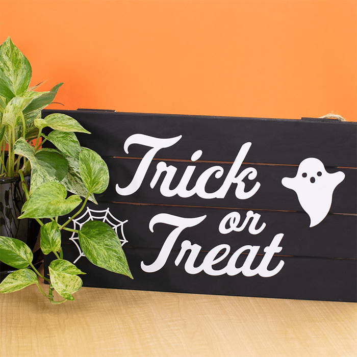 Placa decorativa para Halloween com a ScanNCut